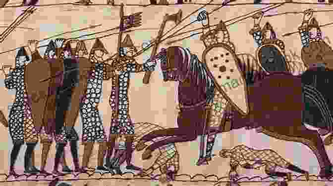 A Section Of The Bayeux Tapestry, Depicting The Battle Of Hastings In Intricate Detail. The Duke And The King (Norman Genesis 11)