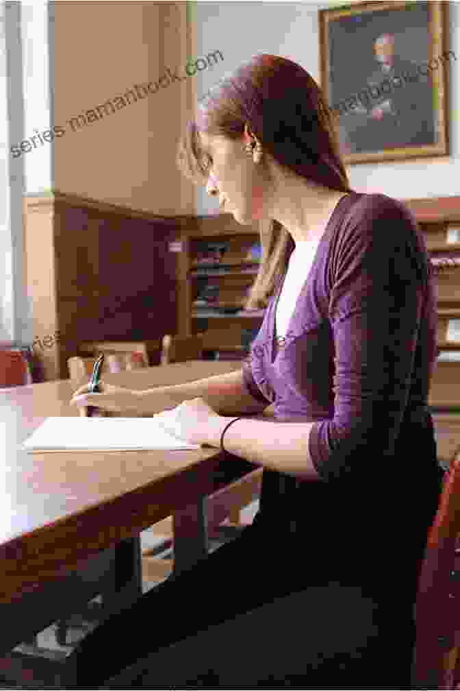 A Woman Sitting At A Desk, Writing In A Notebook The Story Of My First Novel How A Novel Is Written