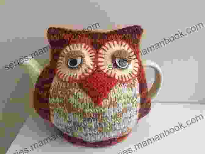 An Adorable Owl Tea Cosy Knitted In Soft, Autumnal Yarn, Perched Atop A Teacup Owl Tea Cosy Knitting Pattern