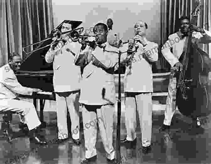 Armstrong Performing With His Band, Showcasing His Dynamic Stage Presence And Influence On Jazz Satchmo: The Biography Of Louis Armstrong (HeRose And SheRose 6)