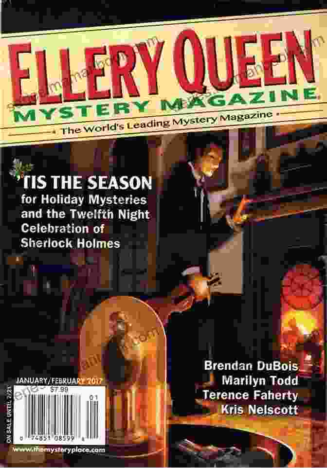 Ellery Queen Mystery Magazine Cover Showcasing A Shadowy Figure With A Magnifying Glass, Personifying The Intrigue And Suspense Of The Genre Om: Originally Published In Ellery Queen S Mystery Magazine