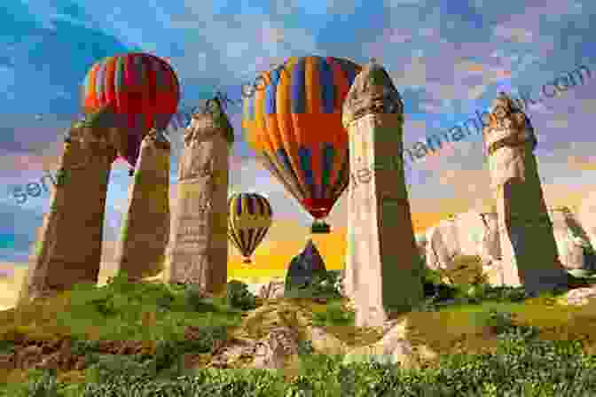 Hot Air Balloons Floating Over The Unique Rock Formations Of Cappadocia, Turkey. Turkey A Traveller S Tales: A Selection Of Essays And Articles On Tourist Turkey By The Author