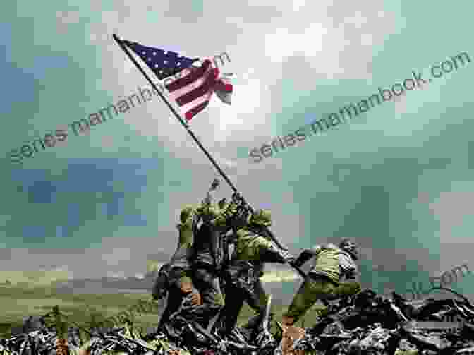 Marines Raising The American Flag On Mount Suribachi During The Battle Of Iwo Jima World War 2 Japan: (Pearl Harbour Pacific Theater Iwo Jima Battle For The Solomon Islands Okinawa Nagasaki Atomic Bomb)