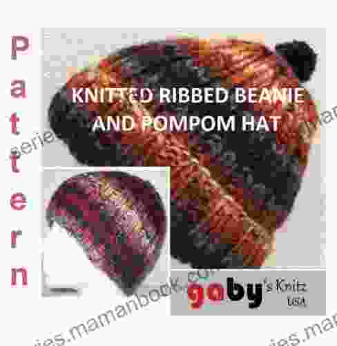 Knitted Easy Ribbed Beanie And Pompom Hat Pattern